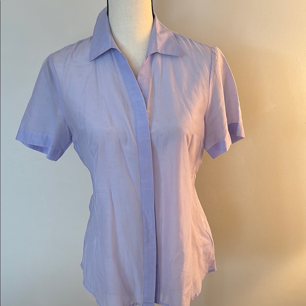 Coldwater Creek sheer Women's Short Sleeve blouse - Picture 3 of 5
